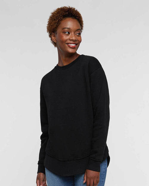 Women's Weekend Fleece Crewneck Sweatshirt - Black - XS