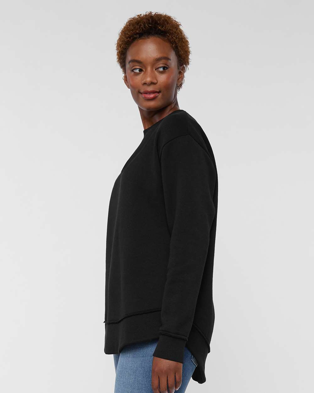 Women's Weekend Fleece Crewneck Sweatshirt - Black - S