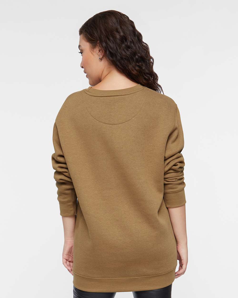 Unisex Elevated Fleece Crewneck Sweatshirt - Coyote Brown - M