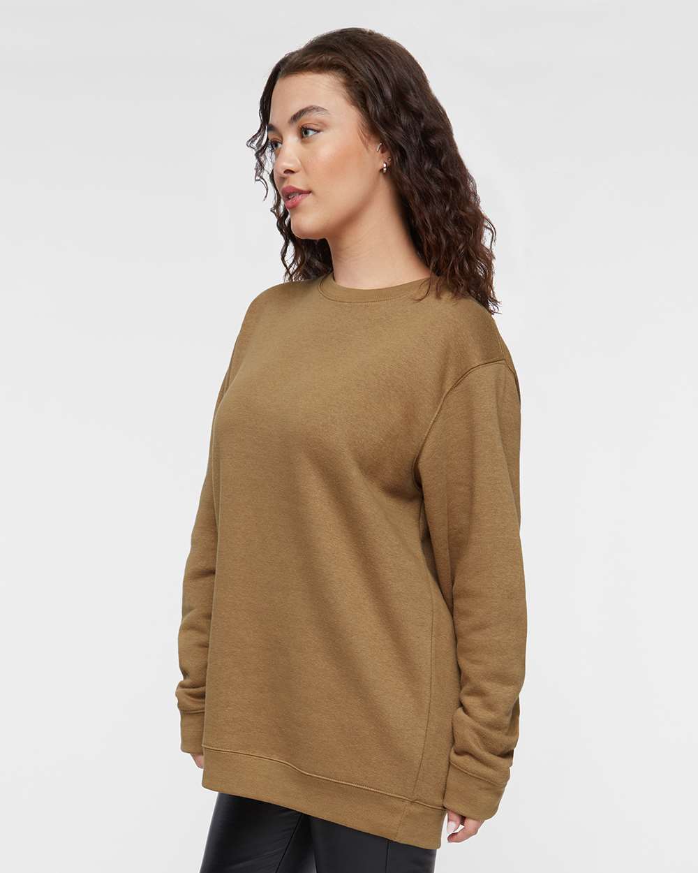 Unisex Elevated Fleece Crewneck Sweatshirt - Coyote Brown - S