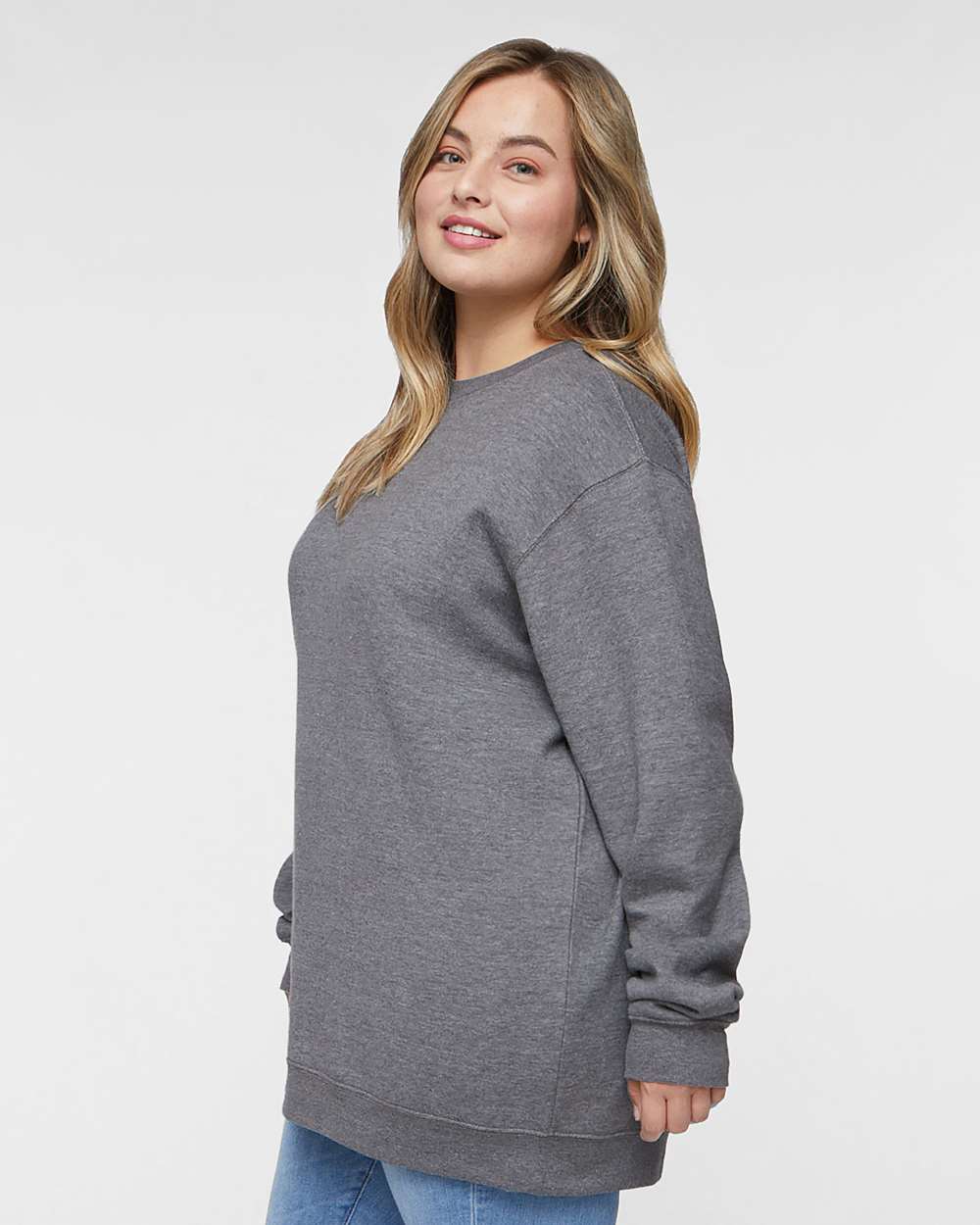 Unisex Elevated Fleece Crewneck Sweatshirt - Granite Heather - S