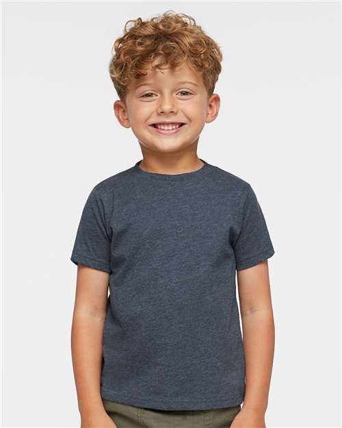 Toddler Fine Jersey T-Shirt — Soft Kids Tee [2T-5T] - Vintage Denim - Front