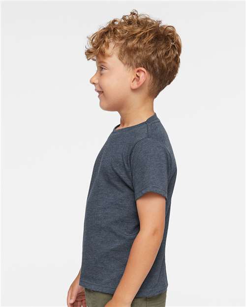 Toddler Fine Jersey T-Shirt — Soft Kids Tee [2T-5T] - Vintage Denim - Side