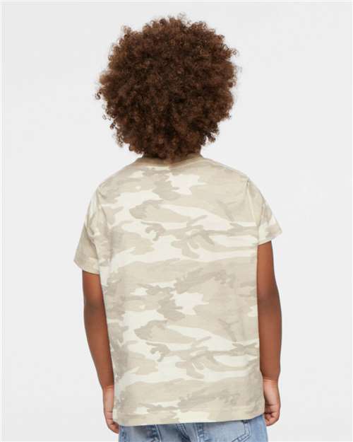 Toddler Fine Jersey T-Shirt — Soft Kids Tee [2T-5T] - Natural Camo - Back