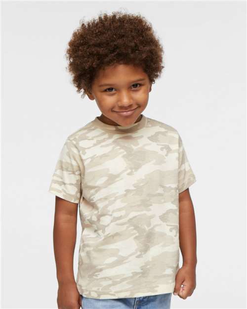 Toddler Fine Jersey T-Shirt — Soft Kids Tee [2T-5T] - Natural Camo - Front