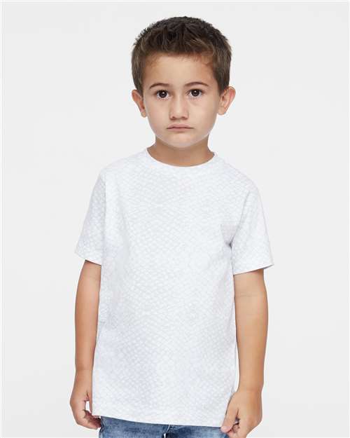 Toddler Fine Jersey T-Shirt — Soft Kids Tee [2T-5T] - White Reptile - Front