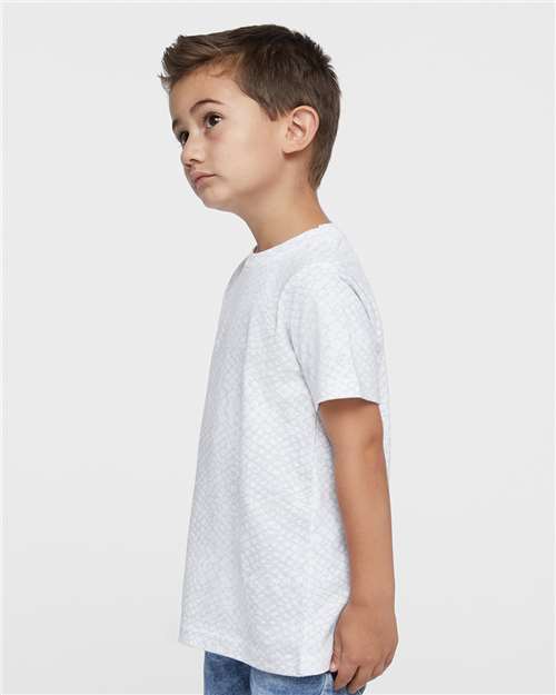 Toddler Fine Jersey T-Shirt — Soft Kids Tee [2T-5T] - White Reptile - Side