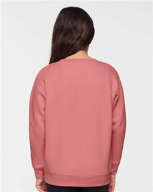 Youth Elevated Fleece Crewneck — Kids Sweatshirt [XS-XL] - Mauvelous - Back