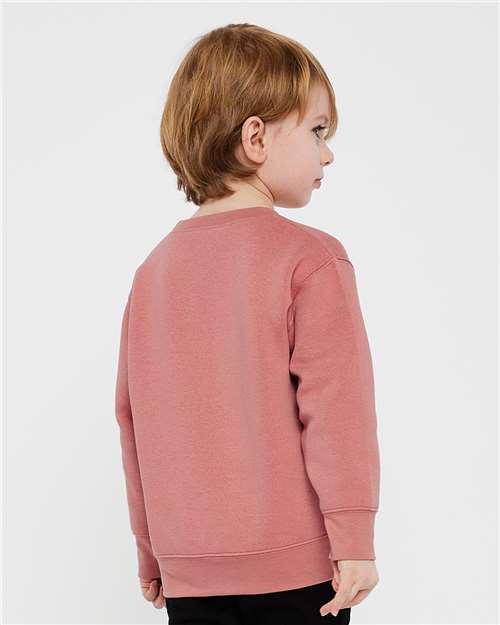 Toddler Crewneck Sweatshirt — Soft Fleece Kids Pullover - Mauvelous - Back