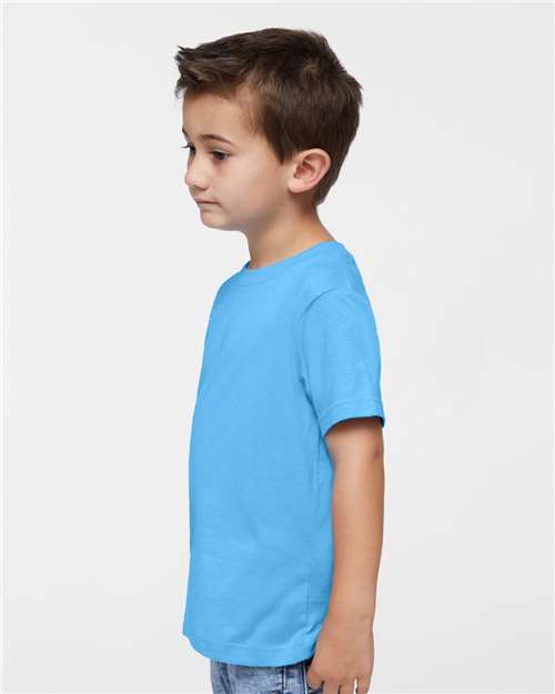 Toddler Fine Jersey T-Shirt — Soft Kids Tee [2T-5T] - Aqua - Side