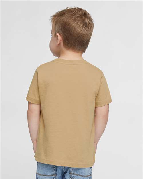Toddler Fine Jersey T-Shirt — Soft Kids Tee [2T-5T] - Latte - Back