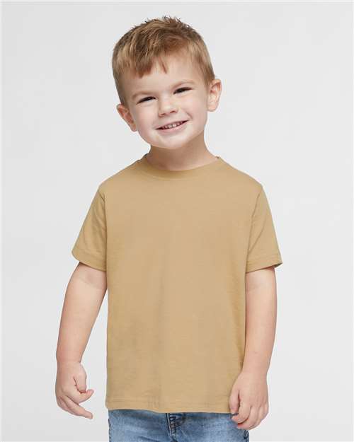 Toddler Fine Jersey T-Shirt — Soft Kids Tee [2T-5T] - Latte - Front