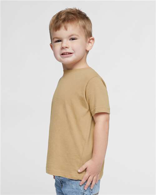 Toddler Fine Jersey T-Shirt — Soft Kids Tee [2T-5T] - Latte - Side