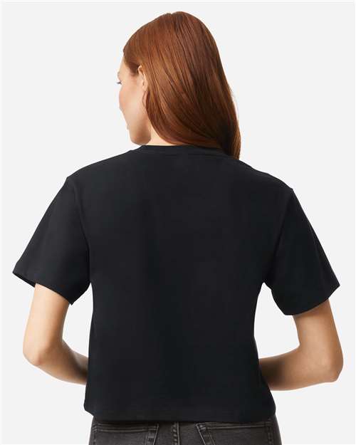 American Apparel 102 Women's Fine Jersey T-Shirt - Black - Back