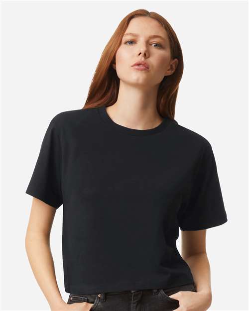 American Apparel 102 Women's Fine Jersey T-Shirt - Black - Front