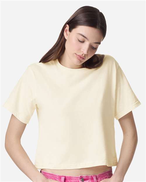 American Apparel 102 Women's Fine Jersey T-Shirt - Creme - Front