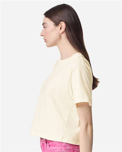 American Apparel 102 Women's Fine Jersey T-Shirt - Creme - Side