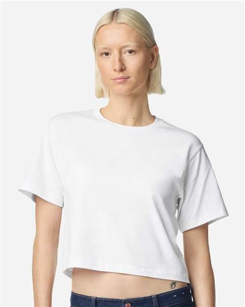 American Apparel 102 Women's Fine Jersey T-Shirt - White - Front