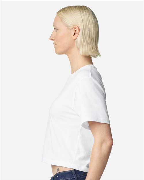 American Apparel 102 Women's Fine Jersey T-Shirt - White - Side