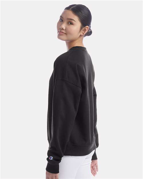 Champion SL650 Women's Powerblend Pullover Hoodie - Black - Side