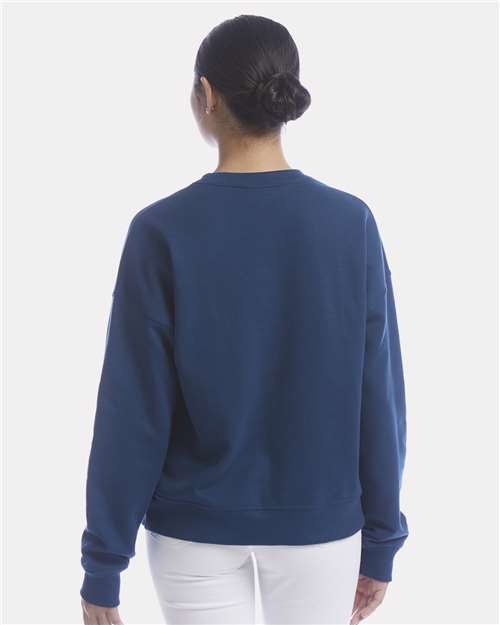 Champion SL650 Women's Powerblend Pullover Hoodie - Late Night Blue - Back