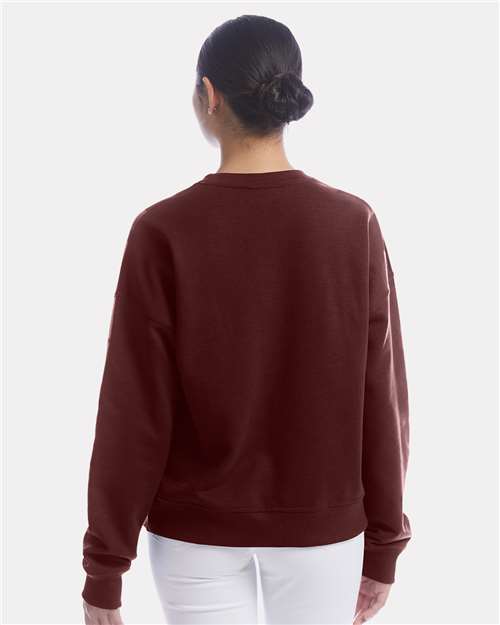 Champion SL650 Women's Powerblend Pullover Hoodie - Maroon - Back