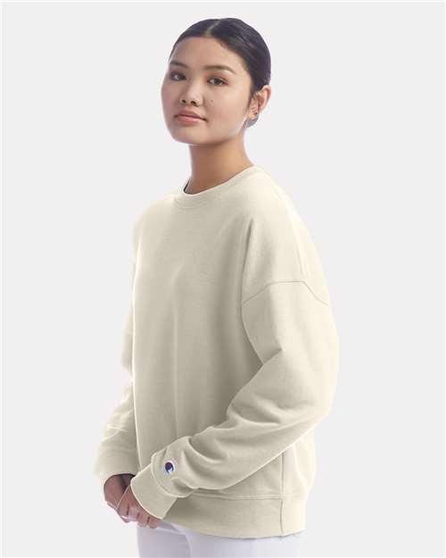 Champion SL650 Women's Powerblend Pullover Hoodie - Sand - Side