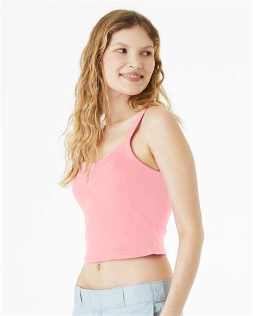 Bella + Canvas 1012 Women's Micro Rib Tank - Solid Pink Blend - Side