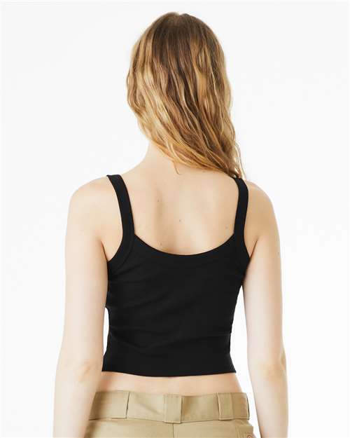 Bella + Canvas 1012 Women's Micro Rib Tank - Solid Black Blend - Back