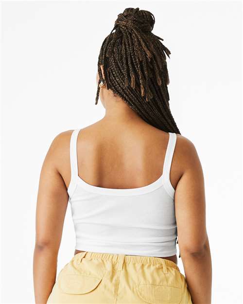 Bella + Canvas 1012 Women's Micro Rib Tank - Solid White Blend - Back