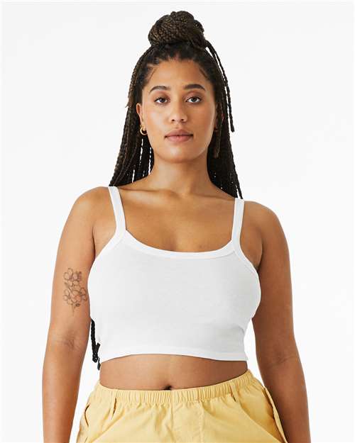 Bella + Canvas 1012 Women's Micro Rib Tank - Solid White Blend - Front