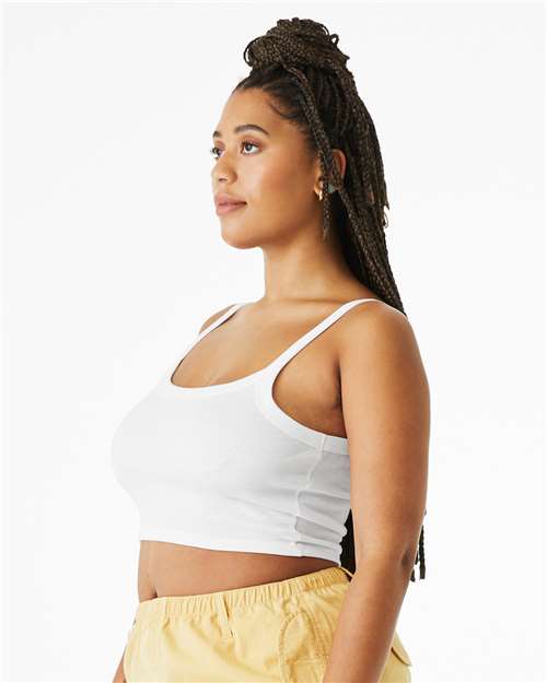 Bella + Canvas 1012 Women's Micro Rib Tank - Solid White Blend - Side