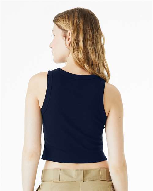 Bella + Canvas 1019 Women's Micro Rib T-Shirt - Solid Navy Blend - Back