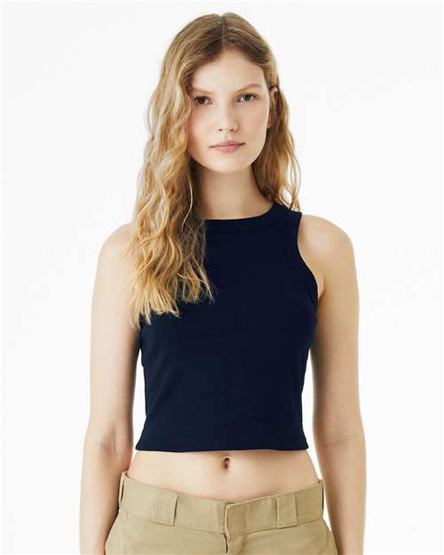 Bella + Canvas 1019 Women's Micro Rib T-Shirt - Solid Navy Blend - Front