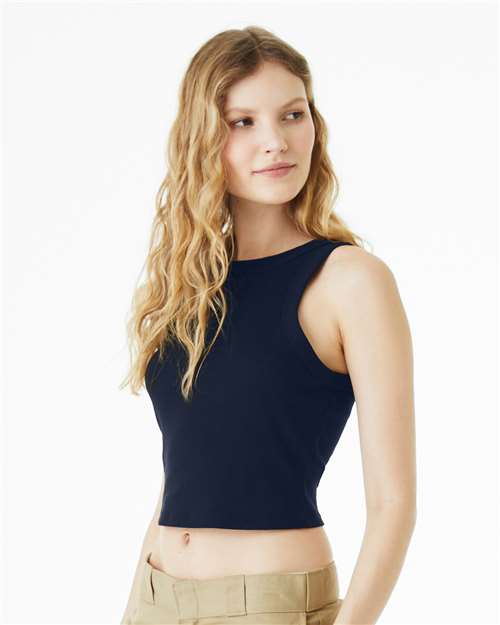 Bella + Canvas 1019 Women's Micro Rib T-Shirt - Solid Navy Blend - Side