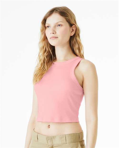 Bella + Canvas 1019 Women's Micro Rib T-Shirt - Solid Pink Blend - Side