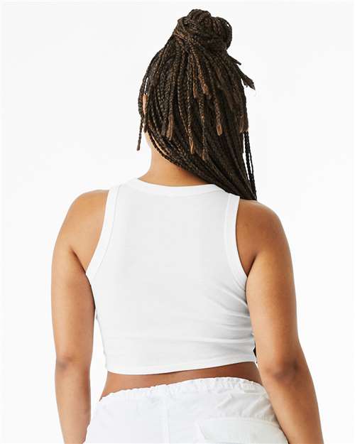 Bella + Canvas 1019 Women's Micro Rib T-Shirt - Solid White Blend - Back