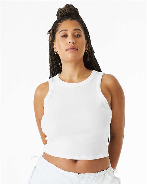 Bella + Canvas 1019 Women's Micro Rib T-Shirt - Solid White Blend - Front