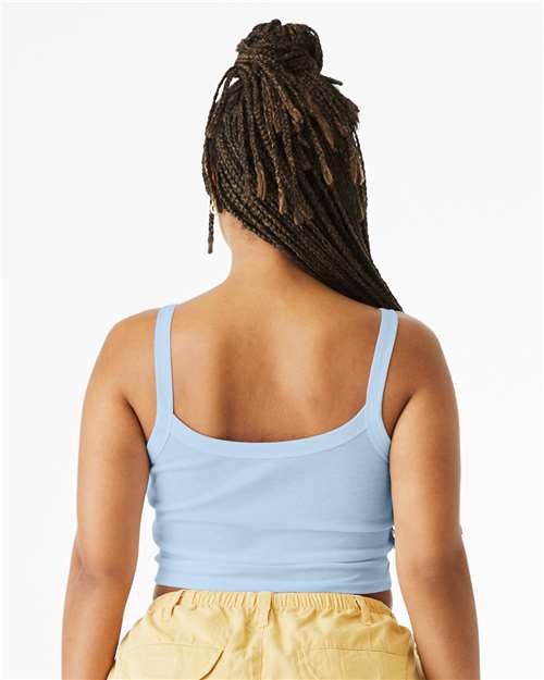 Bella + Canvas 1012 Women's Micro Rib Tank - Solid Baby Blue Blend - Back