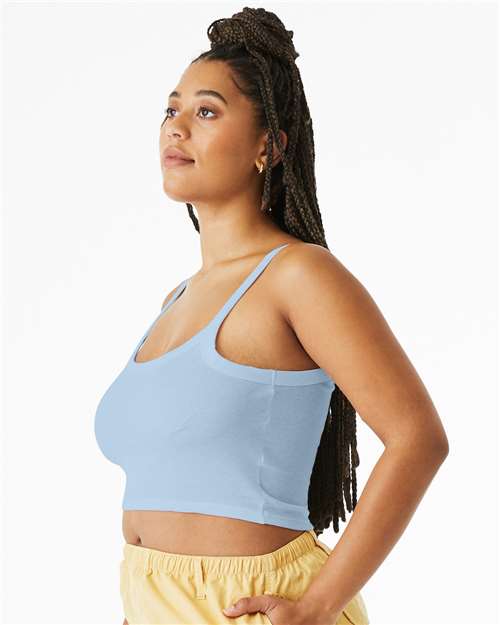Bella + Canvas 1012 Women's Micro Rib Tank - Solid Baby Blue Blend - Side