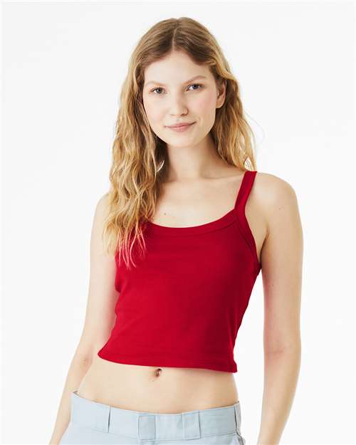 Bella + Canvas 1012 Women's Micro Rib Tank - Solid Red Blend - Front