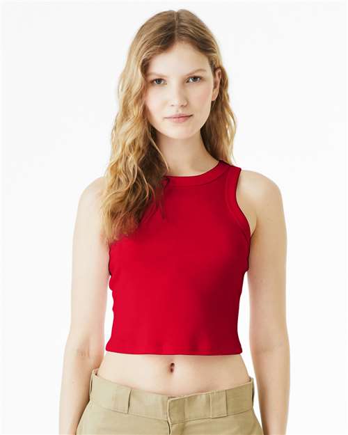 Bella + Canvas 1019 Women's Micro Rib T-Shirt - Solid Red Blend - Front
