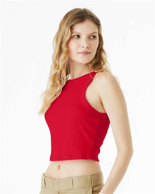 Bella + Canvas 1019 Women's Micro Rib T-Shirt - Solid Red Blend - Side