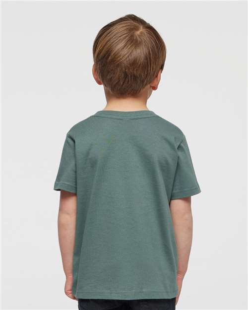 Toddler Fine Jersey T-Shirt — Soft Kids Tee [2T-5T] - Basil - Back
