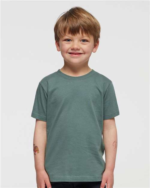 Toddler Fine Jersey T-Shirt — Soft Kids Tee [2T-5T] - Basil - Front