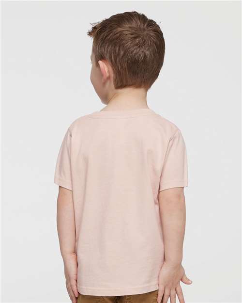 Toddler Fine Jersey T-Shirt — Soft Kids Tee [2T-5T] - Blush - Side