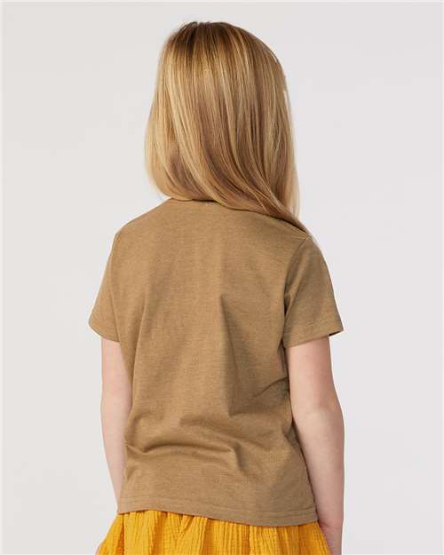 Toddler Fine Jersey T-Shirt — Soft Kids Tee [2T-5T] - Vintage Coyote Brown - Back