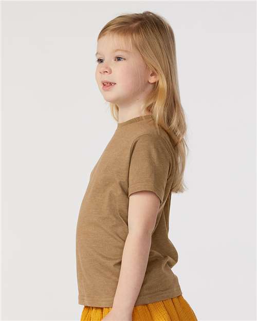Toddler Fine Jersey T-Shirt — Soft Kids Tee [2T-5T] - Vintage Coyote Brown - Side