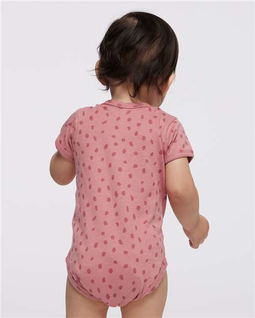 Soft Cotton Baby Onesie — Short Sleeve Infant Bodysuit - Mauvelous Spot - Back
