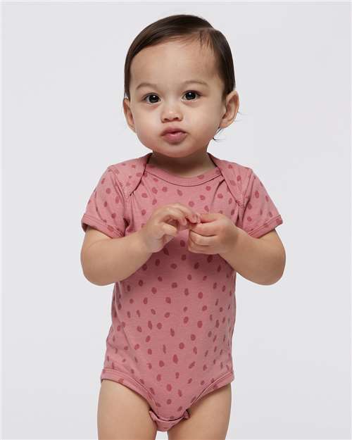 Soft Cotton Baby Onesie — Short Sleeve Infant Bodysuit - Mauvelous Spot - Front